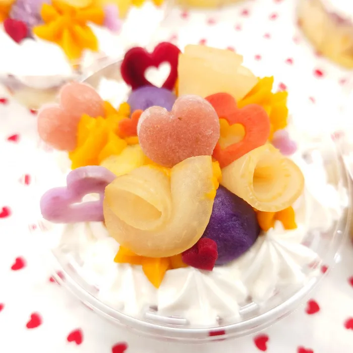 わんこのお芋とりんごのホイップケーキ