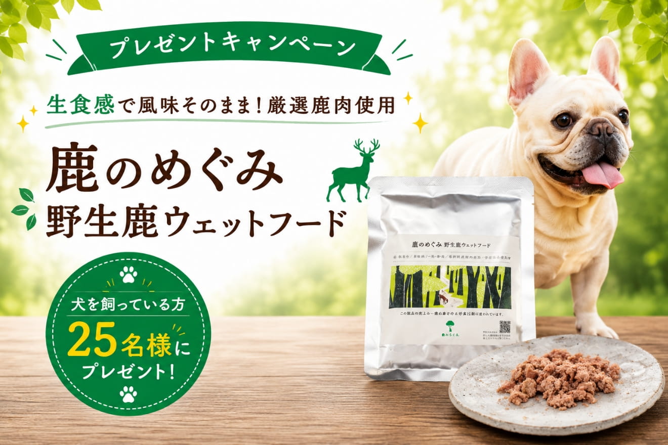 鹿のめぐみ 野生鹿ウェットフードのプレゼントキャンペーン