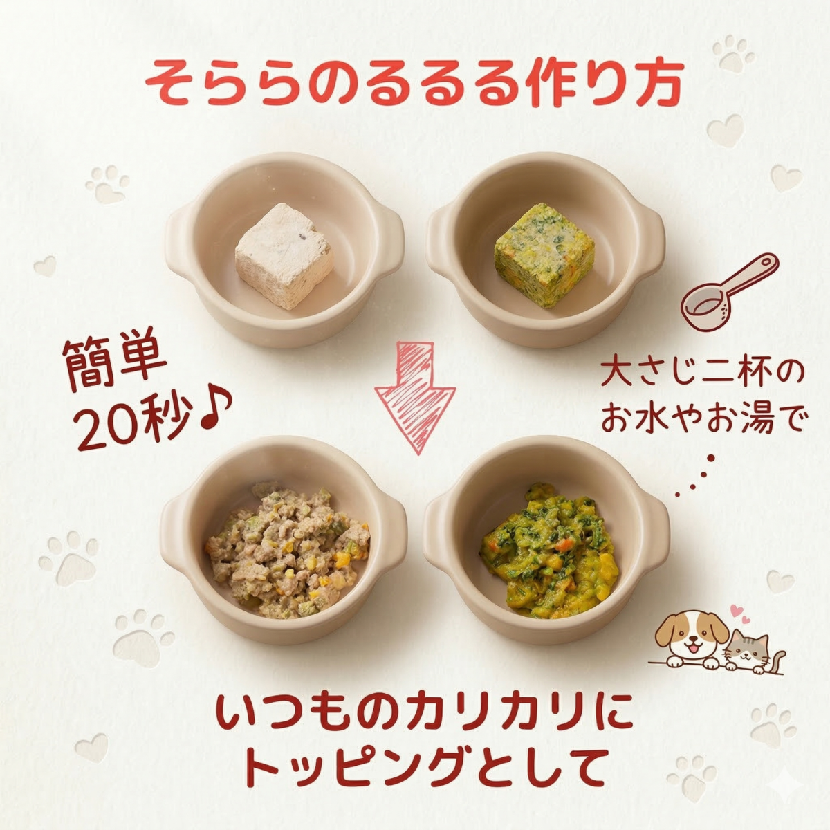 そららのるるる　手作りフリーズドライごはん、偏食の子向け　総合栄養食基準レシピ　チキン＆サーモンお試し６個セット